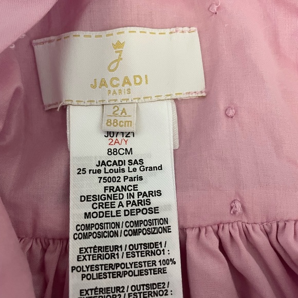 Jacardi pink silk dress for toddler (2yrs old) - Picture 3 of 5